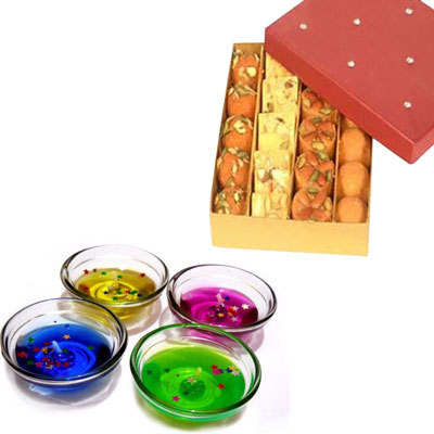"Glass Gel Candles - 4 pieces, Assorted Sweets - 500gms - Click here to View more details about this Product